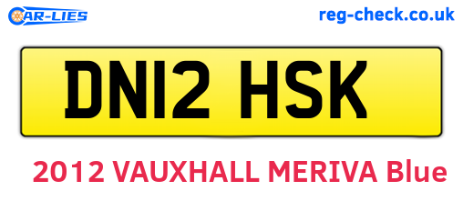 DN12HSK are the vehicle registration plates.