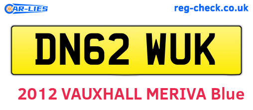 DN62WUK are the vehicle registration plates.