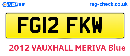 FG12FKW are the vehicle registration plates.