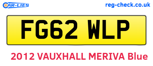 FG62WLP are the vehicle registration plates.