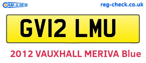 GV12LMU are the vehicle registration plates.