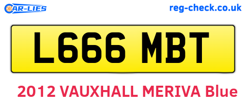 L666MBT are the vehicle registration plates.