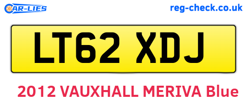 LT62XDJ are the vehicle registration plates.