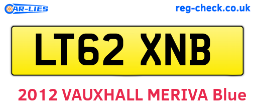 LT62XNB are the vehicle registration plates.