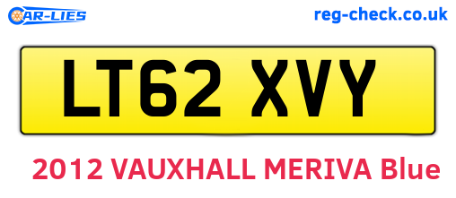 LT62XVY are the vehicle registration plates.