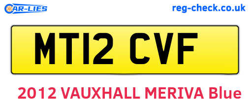MT12CVF are the vehicle registration plates.