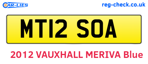 MT12SOA are the vehicle registration plates.