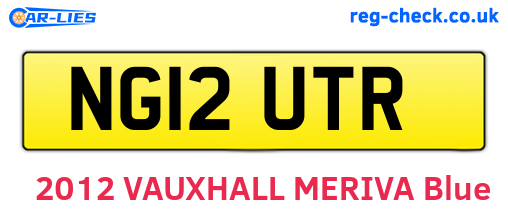 NG12UTR are the vehicle registration plates.