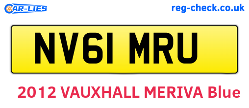 NV61MRU are the vehicle registration plates.