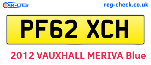PF62XCH are the vehicle registration plates.
