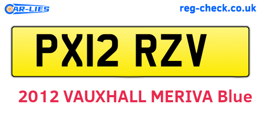 PX12RZV are the vehicle registration plates.