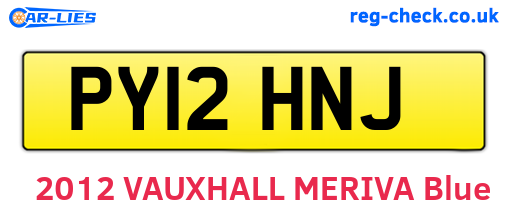PY12HNJ are the vehicle registration plates.
