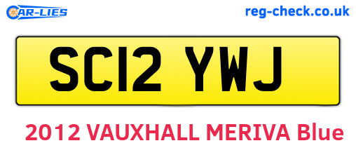 SC12YWJ are the vehicle registration plates.