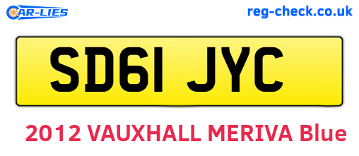 SD61JYC are the vehicle registration plates.