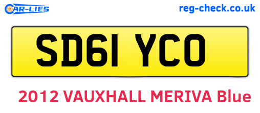 SD61YCO are the vehicle registration plates.