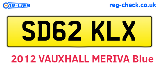 SD62KLX are the vehicle registration plates.