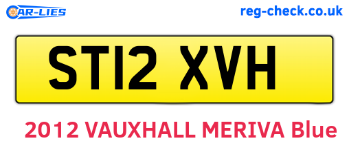 ST12XVH are the vehicle registration plates.