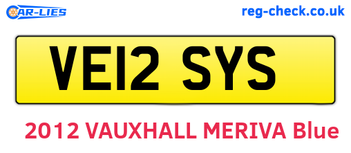 VE12SYS are the vehicle registration plates.