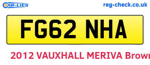FG62NHA are the vehicle registration plates.