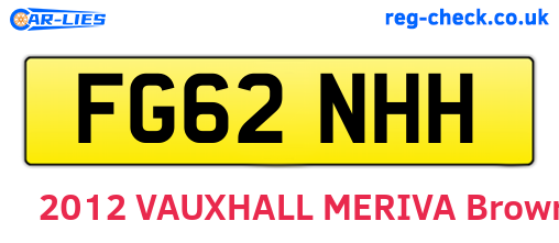 FG62NHH are the vehicle registration plates.