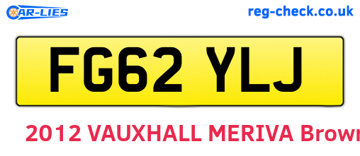 FG62YLJ are the vehicle registration plates.