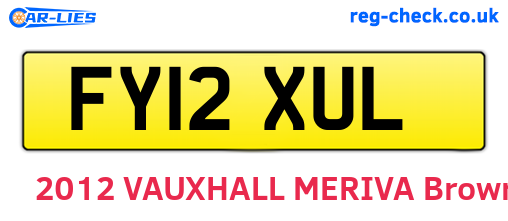 FY12XUL are the vehicle registration plates.