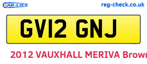 GV12GNJ are the vehicle registration plates.