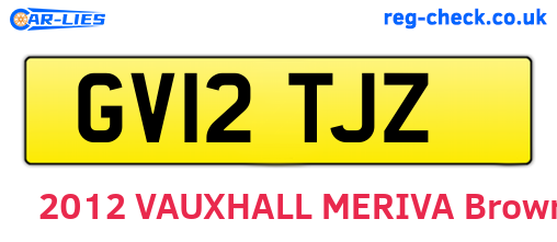 GV12TJZ are the vehicle registration plates.