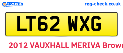 LT62WXG are the vehicle registration plates.
