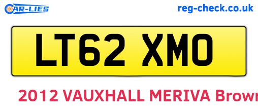 LT62XMO are the vehicle registration plates.