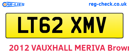 LT62XMV are the vehicle registration plates.