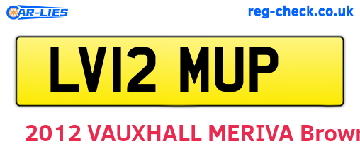 LV12MUP are the vehicle registration plates.
