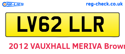 LV62LLR are the vehicle registration plates.