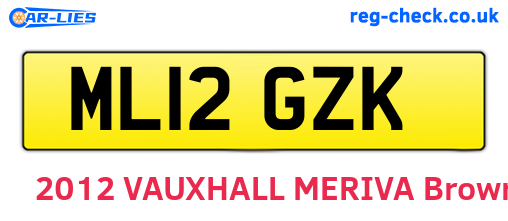 ML12GZK are the vehicle registration plates.