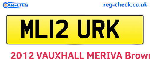 ML12URK are the vehicle registration plates.