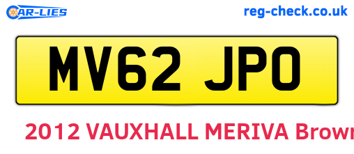 MV62JPO are the vehicle registration plates.