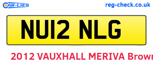 NU12NLG are the vehicle registration plates.