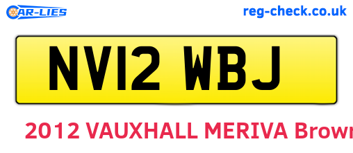 NV12WBJ are the vehicle registration plates.