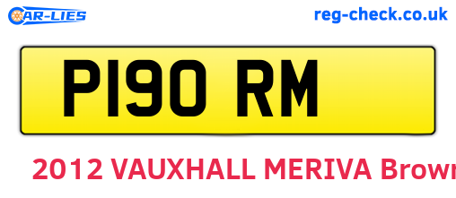 P19ORM are the vehicle registration plates.
