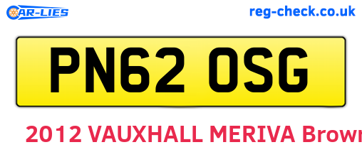 PN62OSG are the vehicle registration plates.