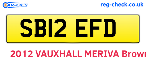 SB12EFD are the vehicle registration plates.