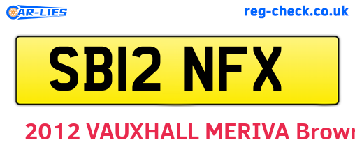 SB12NFX are the vehicle registration plates.