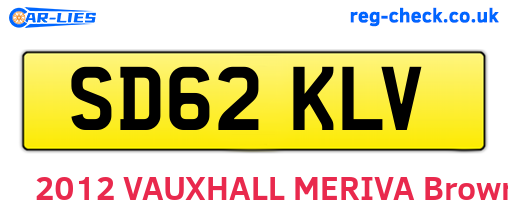 SD62KLV are the vehicle registration plates.