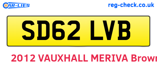 SD62LVB are the vehicle registration plates.
