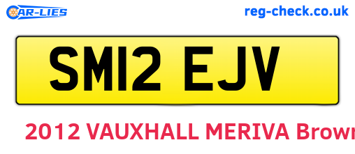 SM12EJV are the vehicle registration plates.