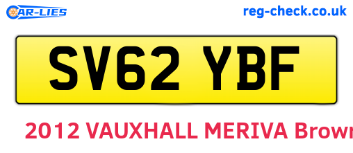 SV62YBF are the vehicle registration plates.