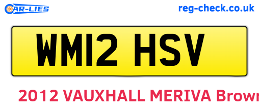 WM12HSV are the vehicle registration plates.