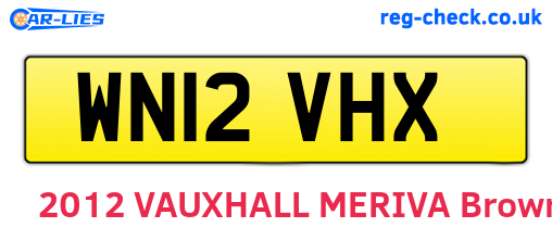 WN12VHX are the vehicle registration plates.