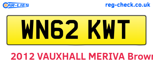 WN62KWT are the vehicle registration plates.