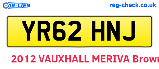 YR62HNJ are the vehicle registration plates.